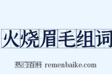火烧眉毛组词是什么意思的图片